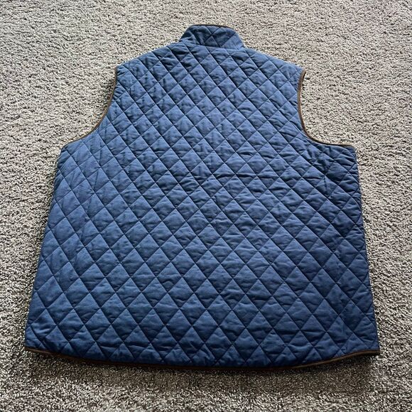 Tommy Bahama Vest Blue Gray Reversible Quilted Puffer Snap Jacket Mens Size 2XL - Picture 3 of 8